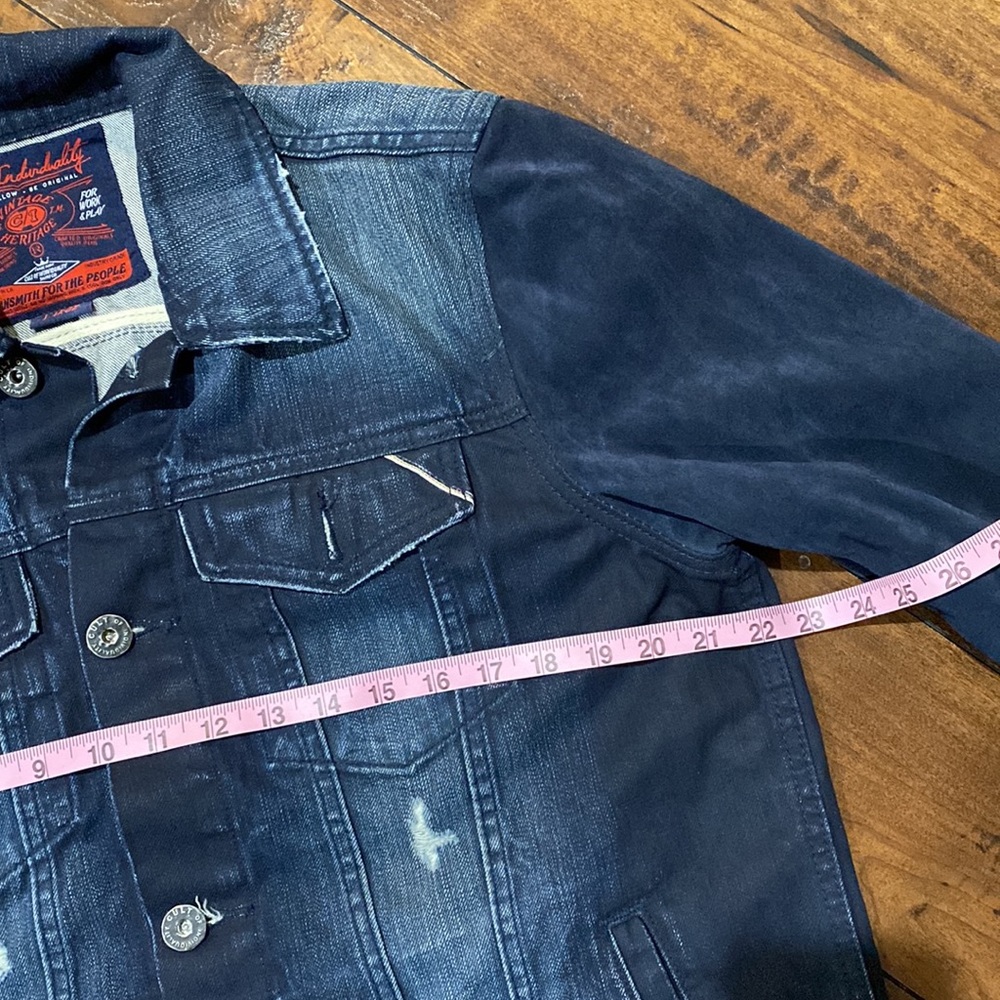NWT Cult of Individuality SAMPLE Heritage Denim & Suede Jean Jacket #C65 - Picture 14 of 16